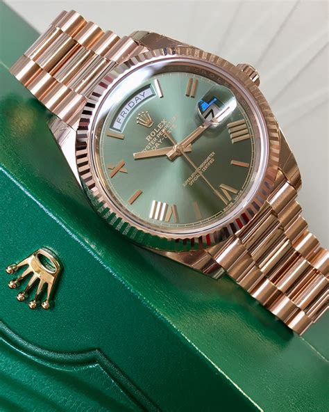 green dial gold rolex